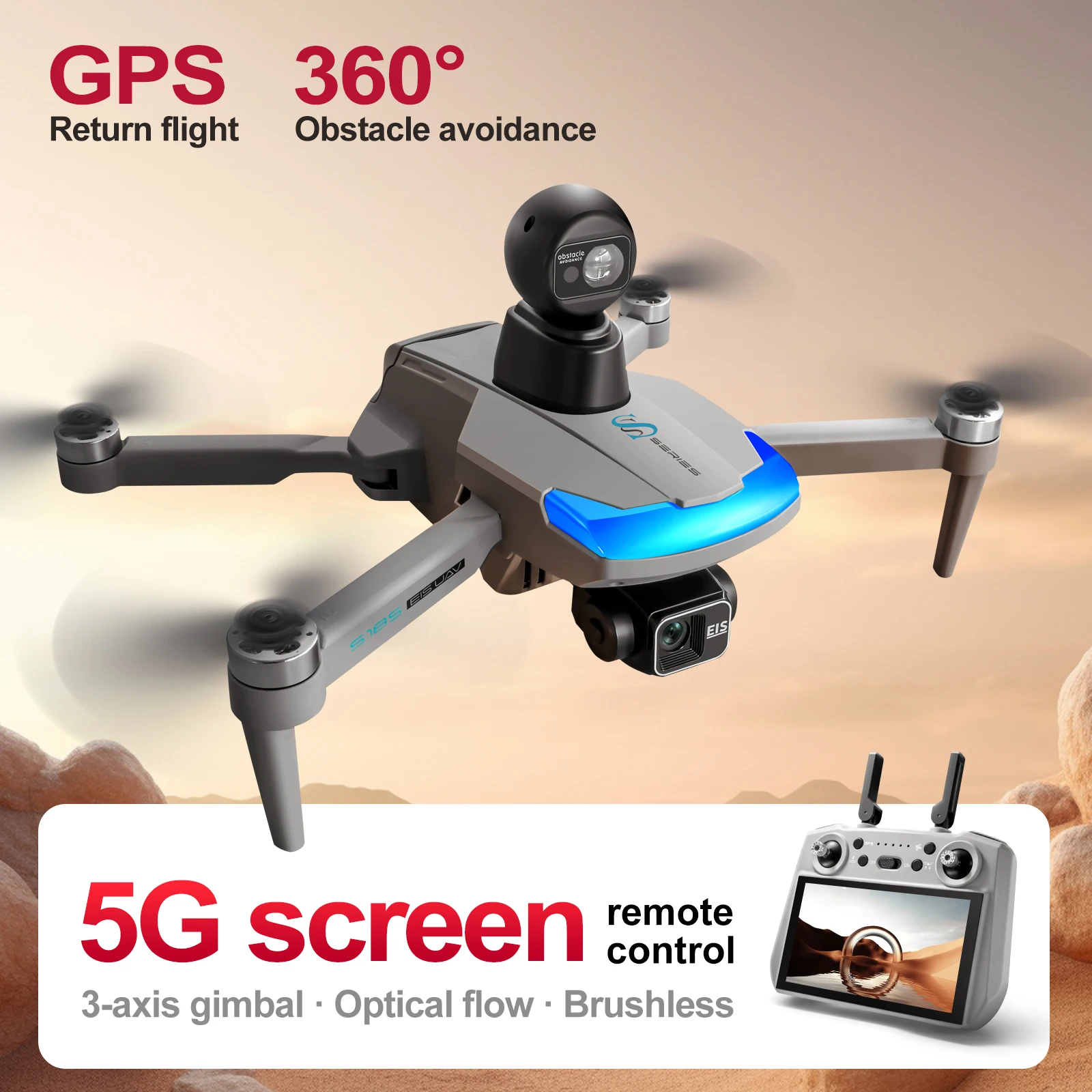 S185 Professional Drone 2.7K H - Drone Gps Mount ulasan dan harga