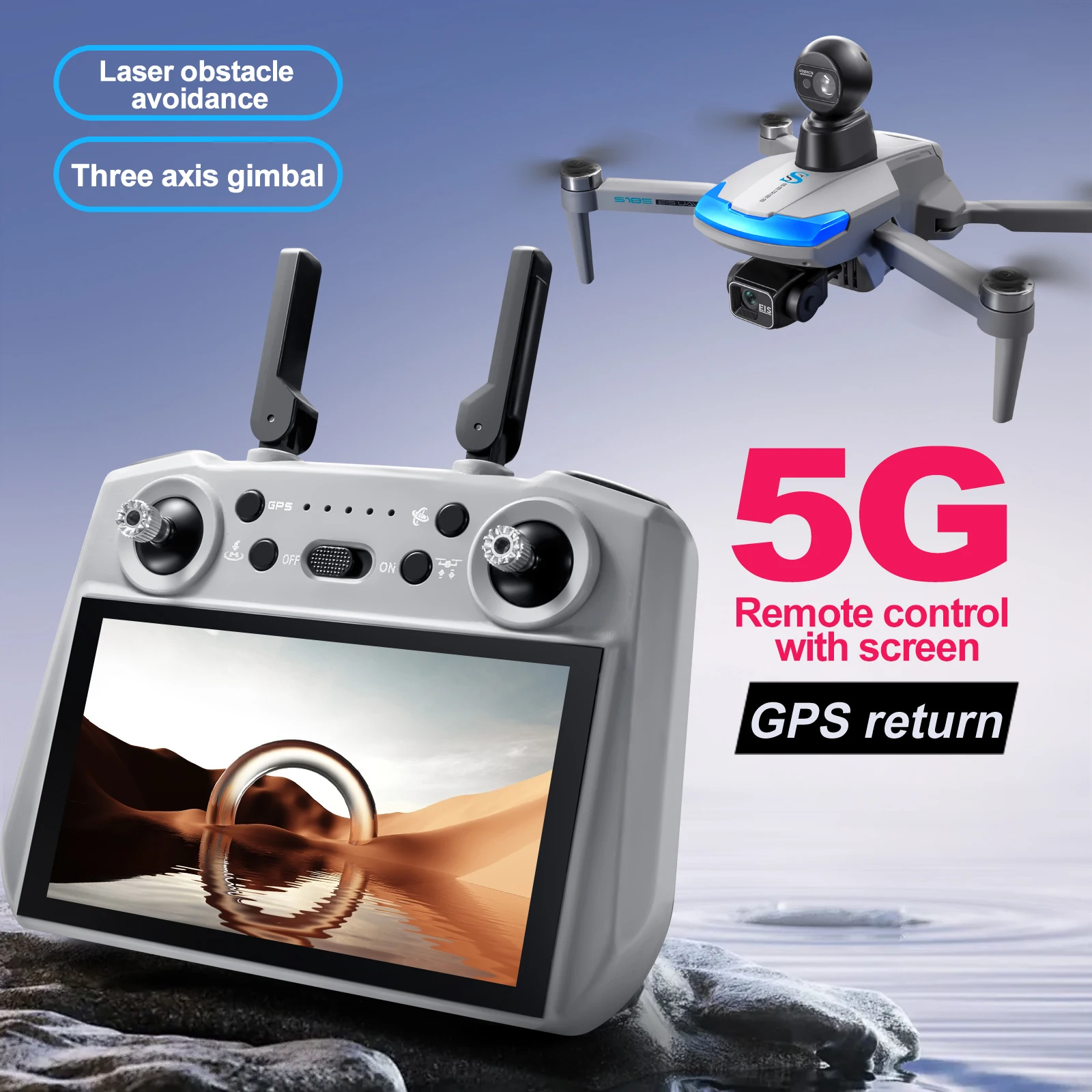 S185 Professional Drone 2.7K H - Drone Gps Mount ulasan dan harga