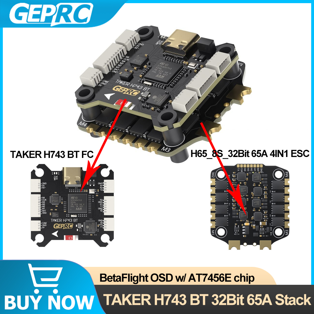 GEPRC TAKER H743 BT 32Bit 65A  - Drone Esc ulasan dan harga