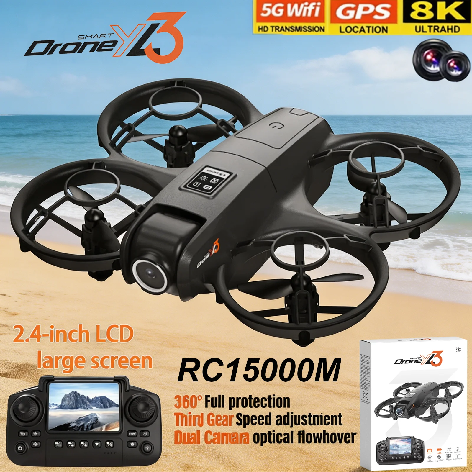 New YL3 RC Drone 8K 1080P Wide - Drone Gps Mount ulasan dan harga